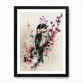Watercolor Bird Art Print