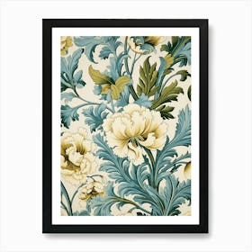 Victorian Floral Wallpaper 5 Art Print