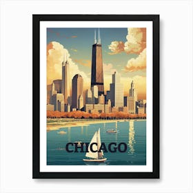 Chicago Trendy Office Airbnb Home Art Print