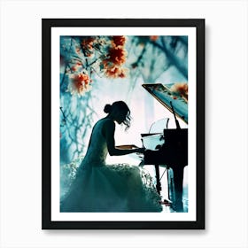 Woman Playing The Piano 2 Art Print