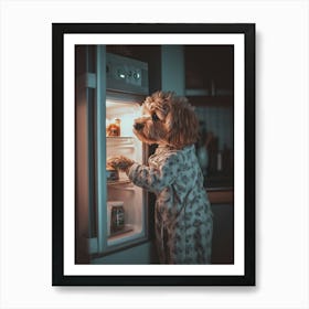 Cavapoo Sneaking A Late Night Snack Art Print