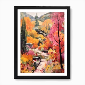 Autumn Gardens Painting Giardini Botanici Villa Taranto Italy 7 Art Print