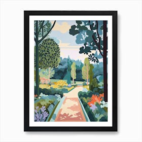 Versailles Garden In France, Painting 1 Art Print