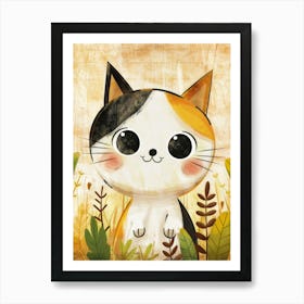 Cat In The Grass 4 Art Print