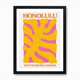 Honolulu Astract Art Print