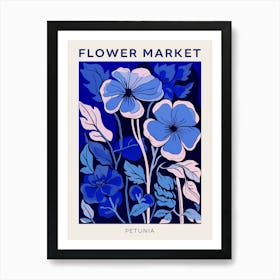 Blue Flower Market Poster Petunia 3 Art Print