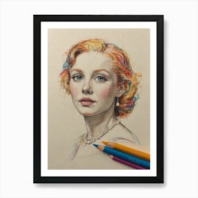 Portrait Of A Woman 10 Art Print