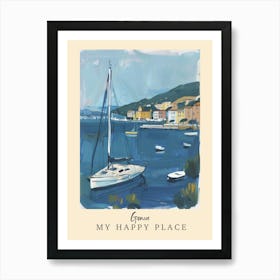 My Happy Place Genoa 4 Travel Poster Art Print