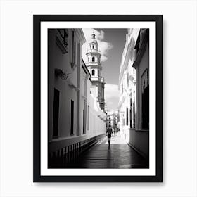 Cadiz, Spain, Black And White Analogue Photography 8 Art Print