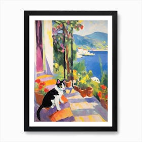 Painting Of A Cat In Fethiye Turkey 3 Art Print