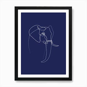 Elephant - Line Art Series Art Print