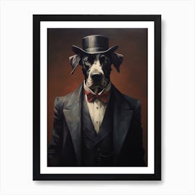 Gangster Dog Great Dane 2 Art Print