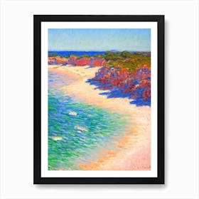 Plage Des Graniers Saint Tropez France Monet Style Art Print