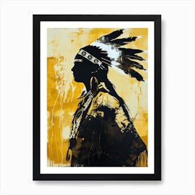 Potawatomi Peace In Minimalism ! Native American Art Art Print