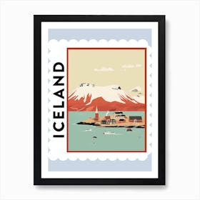 Iceland 4 Travel Stamp Poster Art Print