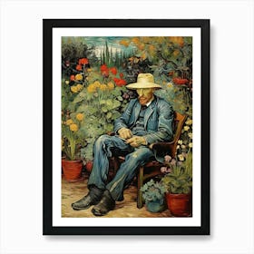 Man In The Garden art print 1 Art Print