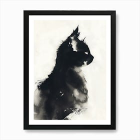 Cat In Ink Art Print