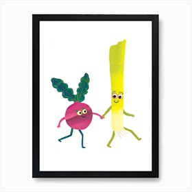 Happy Veg Art Print