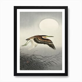 Heron At Full Moon (1900 1930), Ohara Koson Art Print