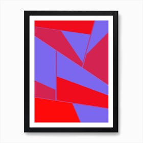 Abstract Red And Blue Art Print