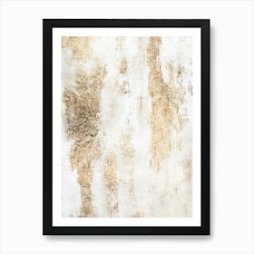 White Gold Foil Abstract Art Print