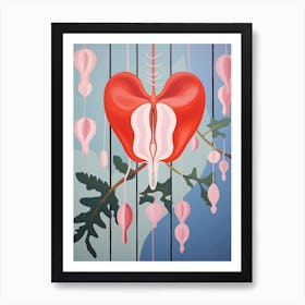 Bleeding Heart Dicentra 1 Hilma Af Klint Inspired Pastel Flower Painting Art Print