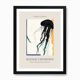 Jellyfish 4 Matisse Inspired Exposition Animals Poster Art Print