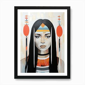 Feathered Serene, Native American Art Print