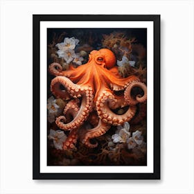 Common Octopus Oil Painting 1 Art Print