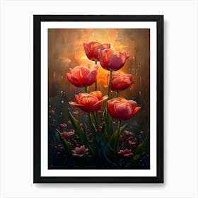 Tulips In The Sun Art Print