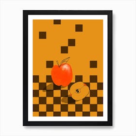 Red Apple Tetris Art Print