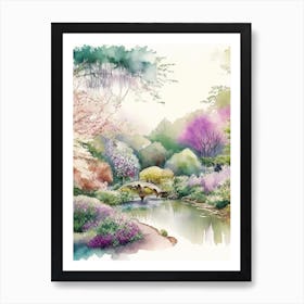 Atlanta Botanical Garden, 2, Usa Pastel Watercolour Art Print