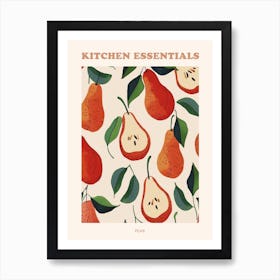 Pear Pattern Illustration Poster 2 Art Print