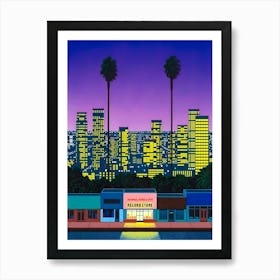 Hiroshi Nagai - City Pop At Night Art Print