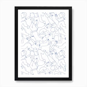 Contortionists Bodies Pattern Art Print