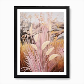 Fountain Grass 2 Flower Painting Art Print