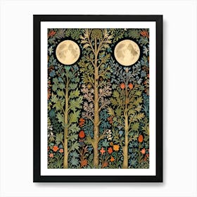 William Morris Moonlight In The Woods 6 Art Print