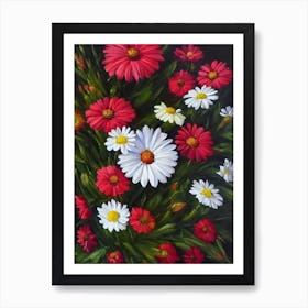 Daisies 2 Still Life Oil Painting Flower Art Print