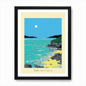 Poster Of Minimal Design Style Of Turks And Caicos Islands 1 Art Print