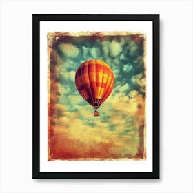 Hot Air Balloon Retro Photo Inspired 4 Art Print