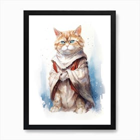 Persian Cat As A Jedi 4 Art Print