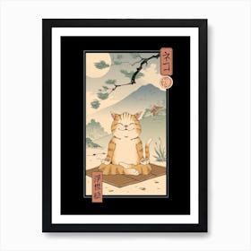 Zen Neko Art Print