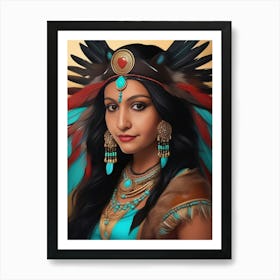 American Indian Woman Art Print
