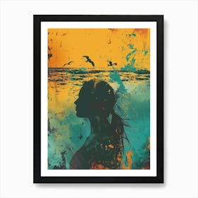 Silhouette Of A Woman 1 Art Print