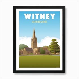 Witney St Mary's Church Green Oxfordshire Art Print