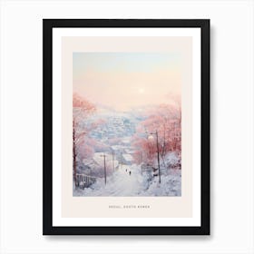 Dreamy Winter Painting Poster Seoul South Korea 1 Art Print