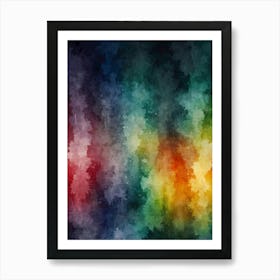 Rainbow Watercolor Background Art Print