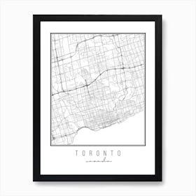 Toronto Canada Street Map Art Print