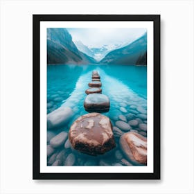 Stepping Stones In The Water Art Print