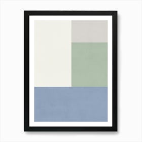 Square Of Blue And White Art Print